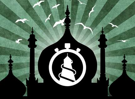 Brighton Pavilion escape room logo featuring a silhouette of the pavilion and Brighton Seagulls